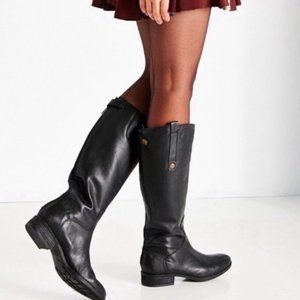 Sam Edelman SZ 8.5 Penny II Black Leather Wide Calf Riding Boot